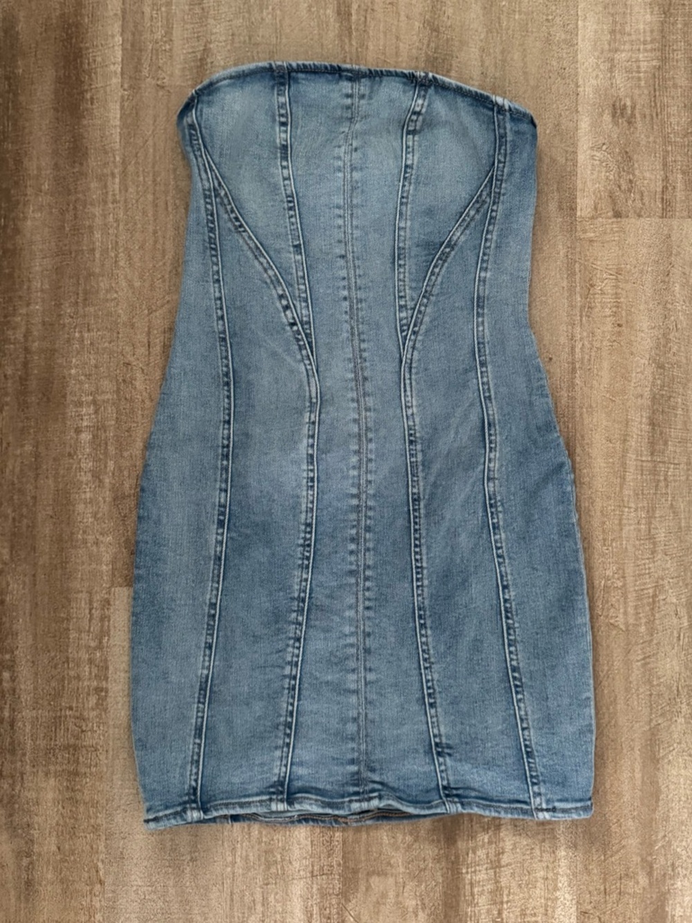 Strapless Denim Bodycon Dress